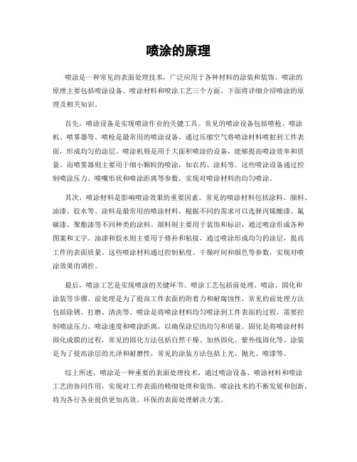 喷涂的原理