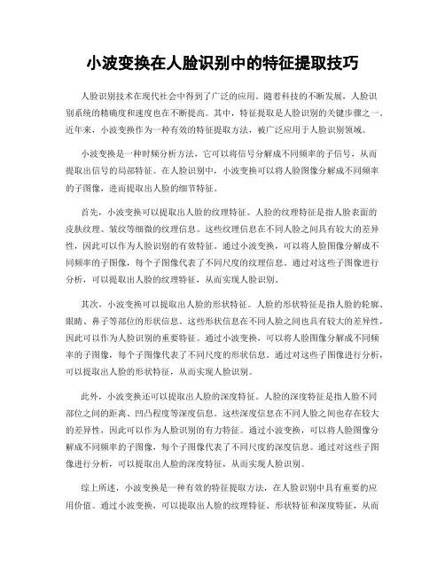 小波变换在人脸识别中的特征提取技巧