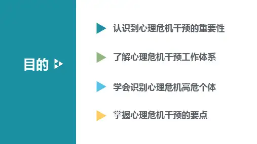 最新中小学班主任队伍心理危机干预培训主题讲座课件