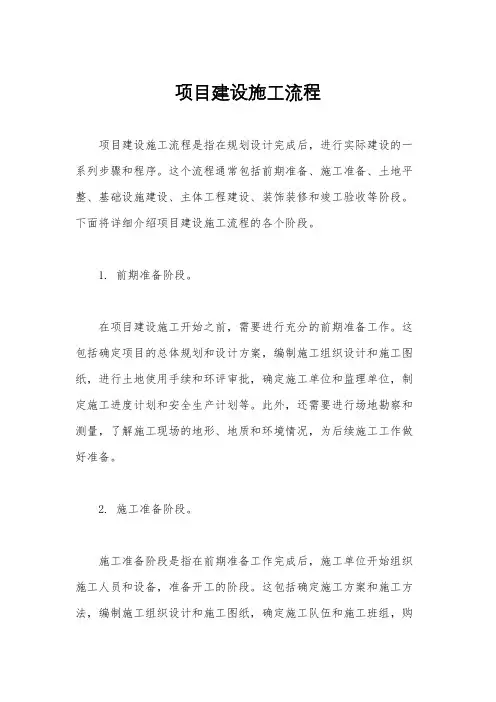 项目建设施工流程