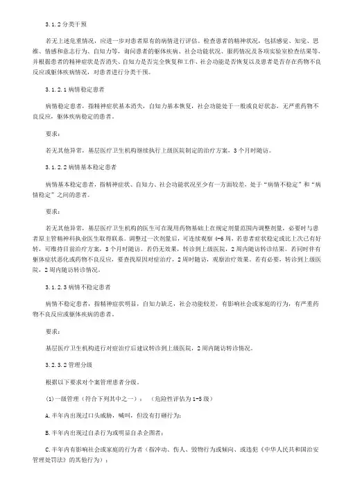 精神病随访 文档