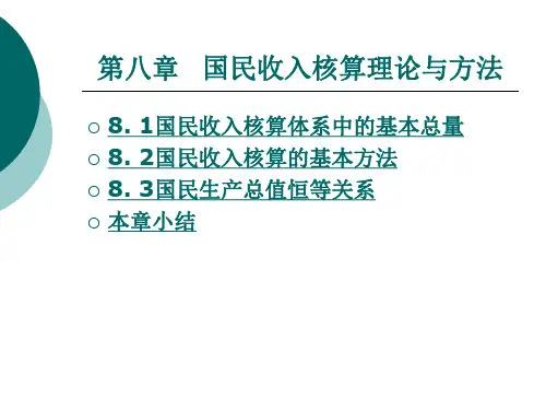 国民收入核算理论与方法