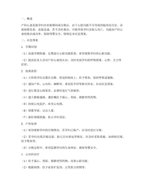 产科心衰应急预案