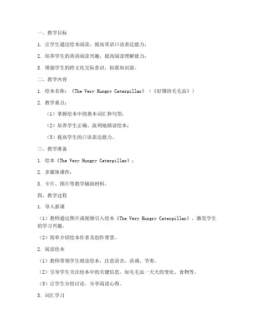 英语口语绘本教案模板范文