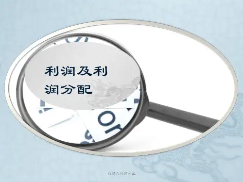 利润及利润分配课件