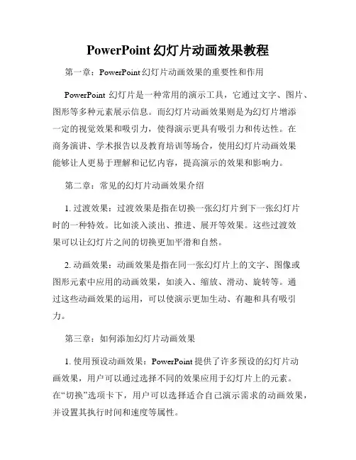 PowerPoint幻灯片动画效果教程