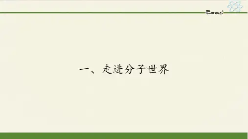 苏科版物理八年级下册 第七章   第一节、走进分子世界