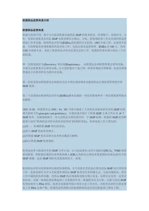 欧盟药品监管体系介绍