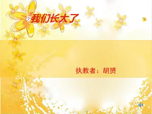 我们长大了PP课件