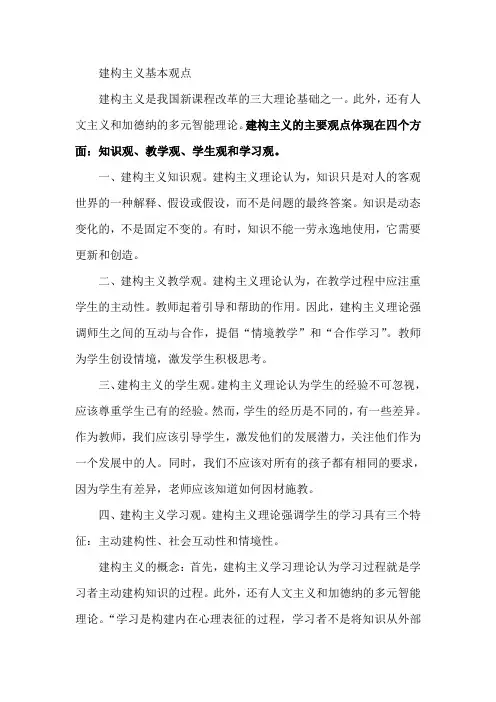 建构主义基本观点