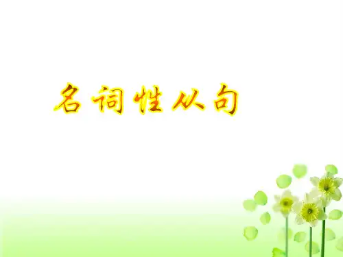 名词性从句(25张PPT)精品课件