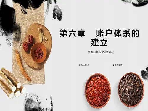 账户体系的建立