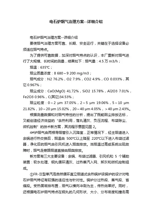 电石炉烟气治理方案--详细介绍