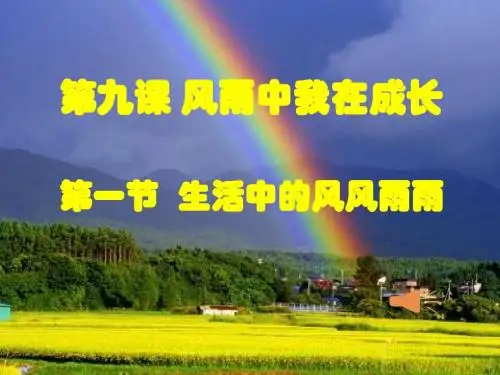生活中的风风雨雨课件