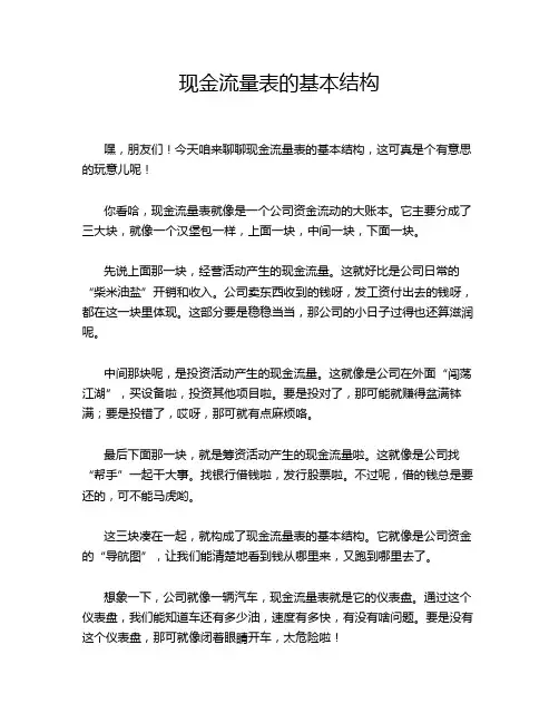 现金流量表的基本结构