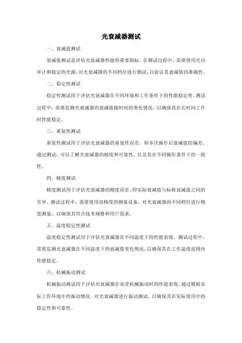 光衰减器测试