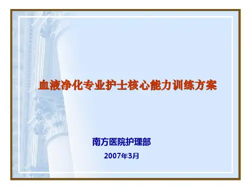 血液净化专业护士核心能力训练方案分析