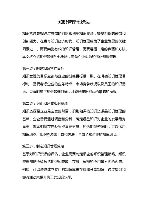 知识管理七步法