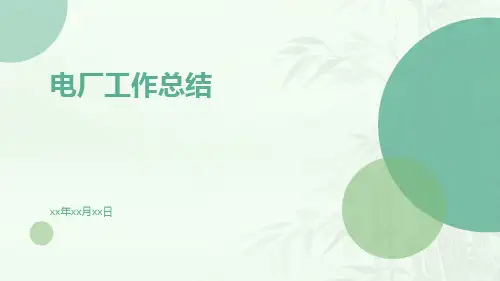 电厂工作总结PPT