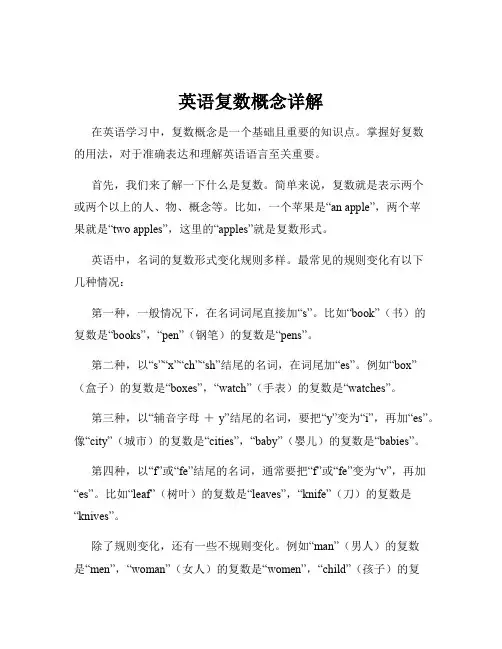 英语复数概念详解