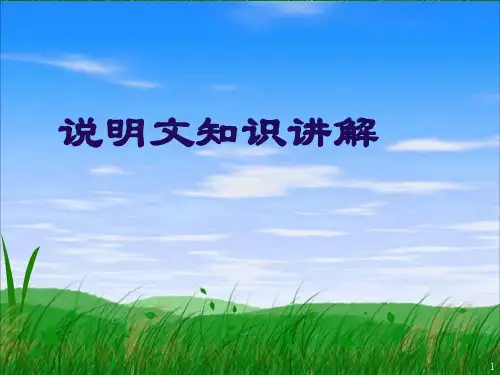 说明文知识讲解ppt课件