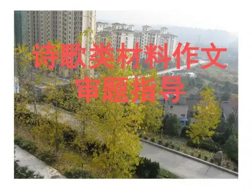 诗歌类材料作文审题指导(展示)