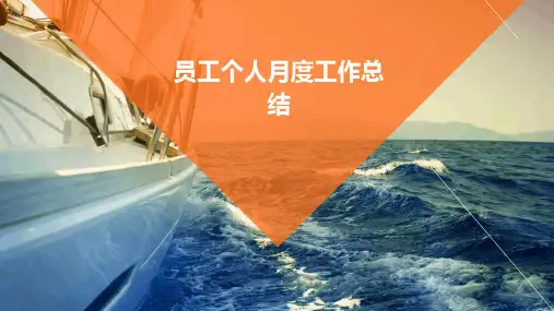 员工个人月度工作总结PPT
