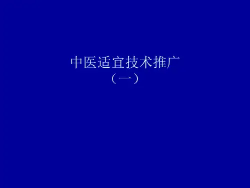 中医适宜技术推广PPT课件