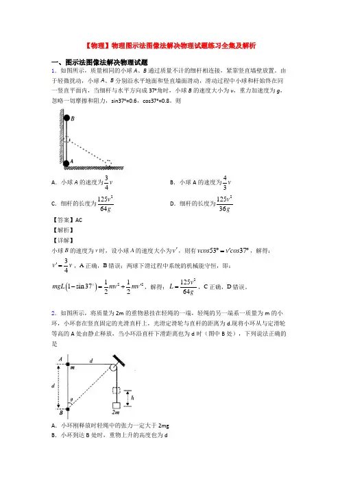 【物理】物理图示法图像法解决物理试题练习全集及解析