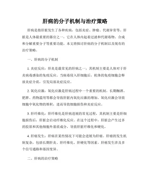 肝病的分子机制与治疗策略