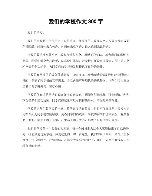 我们的学校作文300字