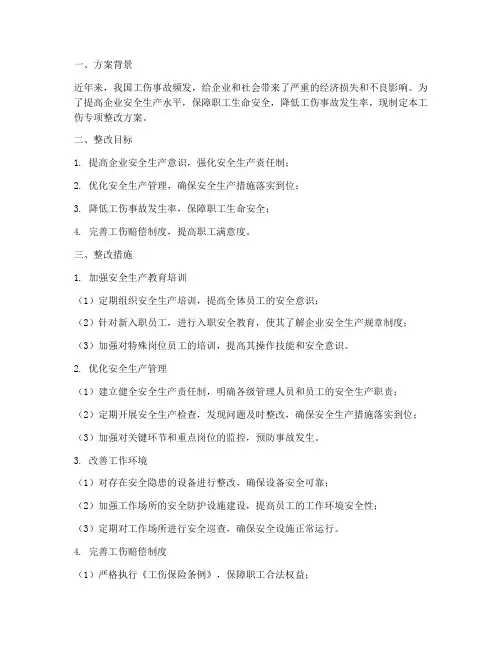 工伤专项整改方案