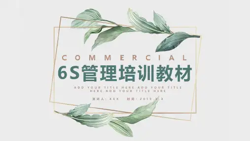 6S管理培训教材