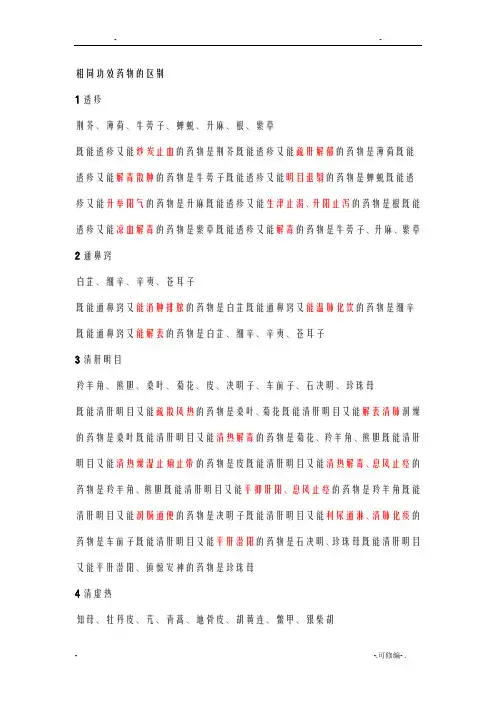 执业药师中药药二总结