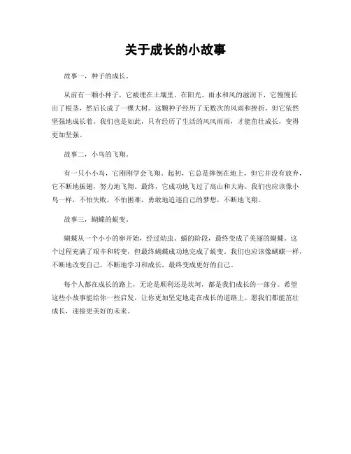 关于成长的小故事