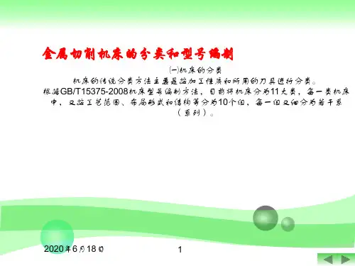 机床型号编制方法2008年新国标
