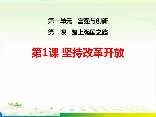 《坚持改革开放》踏上强国之路PPT课件【完美版课件】