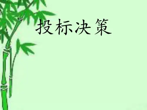 投标决策