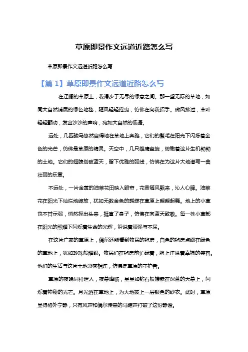 草原即景作文远道近路怎么写