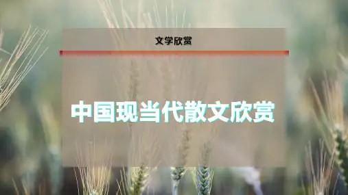 中国现当代散文欣赏