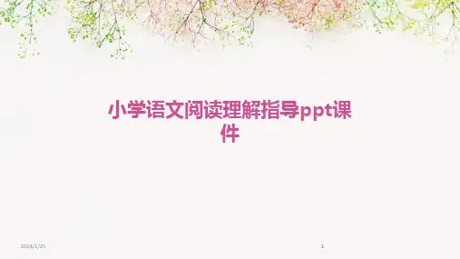 2024版小学语文阅读理解指导ppt课件