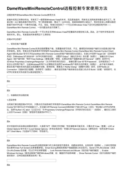 DameWareMiniRemoteControl远程控制专家使用方法