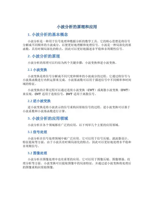 小波分析的原理和应用