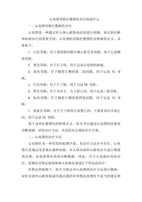 心电图导联位置颜色对应的是什么[006]
