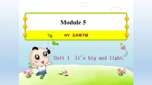 2021春外研版五年级英语下册 Module 5 单元习题课件