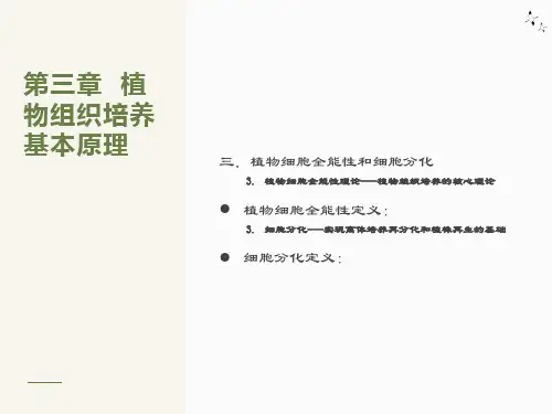 植物组织培养基本原理园艺