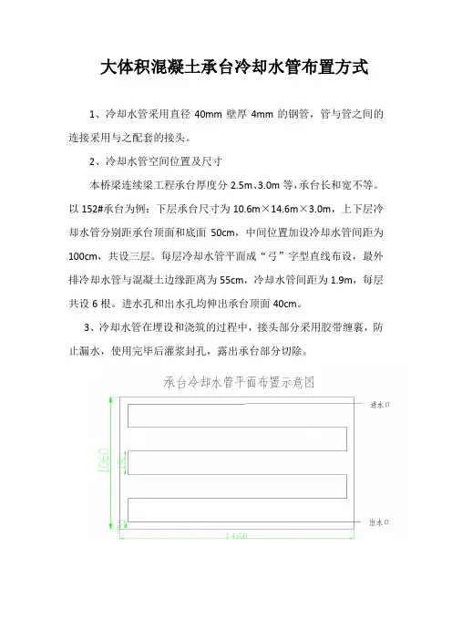 大体积混凝土承台冷却水管布置方式