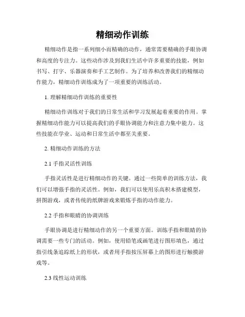 精细动作训练