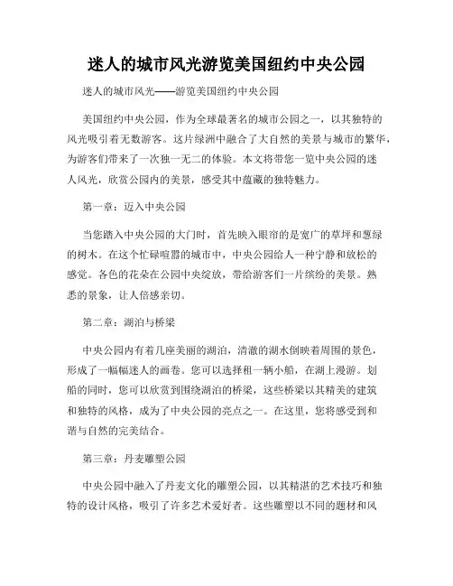 迷人的城市风光游览美国纽约中央公园
