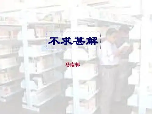 不求甚解